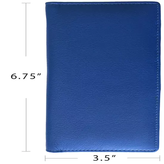 RFID Leather Checkbook Cover With Credit Card Slots and Pen Holder