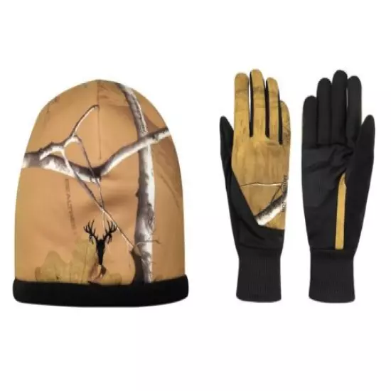 HOT SHOT Mustang Camo Hunting Gloves / Beanie Hat / Cap Combo - Choose Color NEW