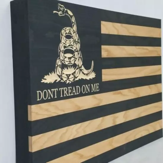 39" Dont Tread On Me Flag Gun Concealment Cabinet Hidden Home Defense Storage 