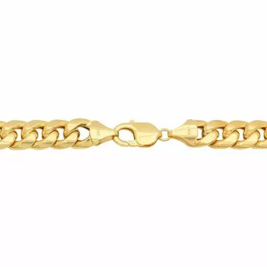 10k Yellow Gold 5.5mm-7mm Miami Cuban Link Chain Necklace Bracelet 8"-30" Hollow