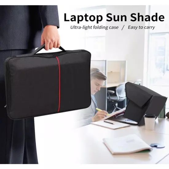 Laptop Sun Shade Laptop Sun Glare Shield Privacy Cover For Working Outside 14”