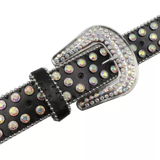 Y2k Cowboy Crystal Fashion Diamond Studded Belt Rhinestones Belt For Jean Belts