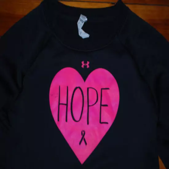 Women's Under Armour Pink "HOPE" Breast Cancer ColdGear Sweatshirt (Medium) 