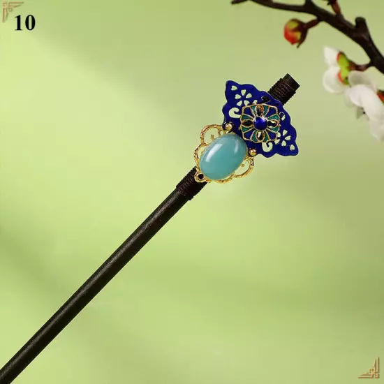 Womens Flower Wooden Chopsticks Hair Hairpin Hair Stick Chinese Style Retro❥