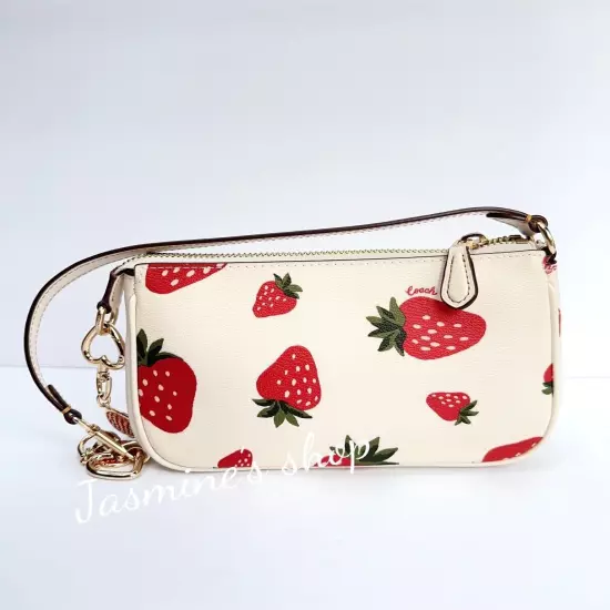 NWT Coach Nolita 19 With Wild Strawberry Print CH533 + Free Chain