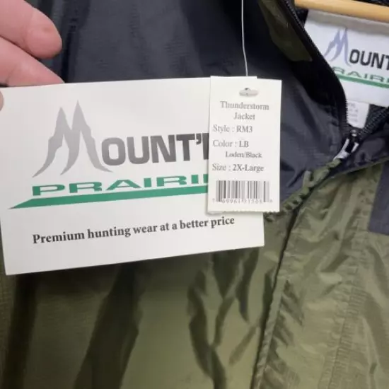 NWT Mount’n Prairie Thunderstorm jacket Olive Green Black Sz XXL