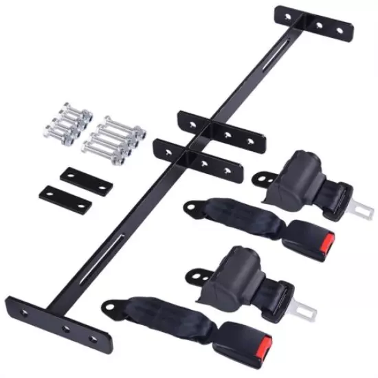 Universal Golf Cart Seat Belts and Bracket Kit