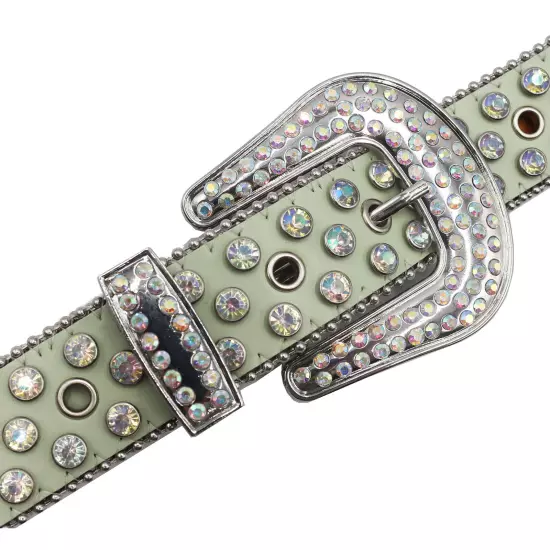 Y2k Cowboy Crystal Fashion Diamond Studded Belt Rhinestones Belt For Jean Belts