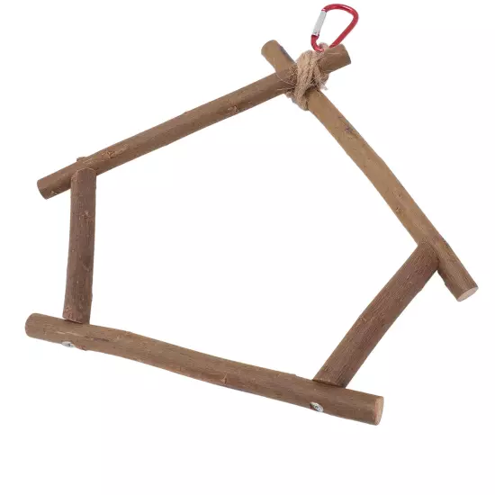 Bird Swing Perch Wooden Standing Climbing Toy Cage Perch For Budgie Cocka