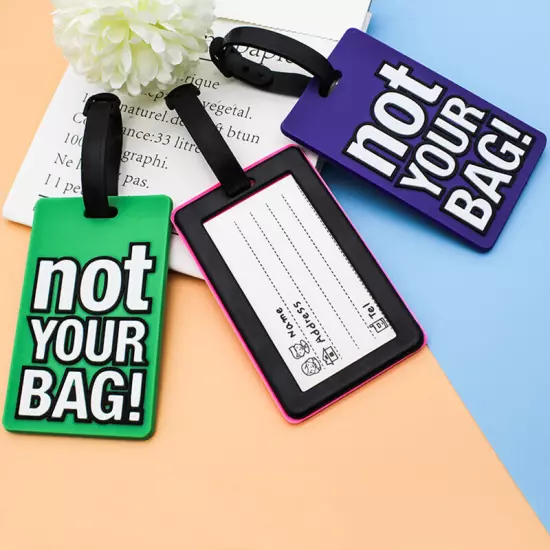 Luggage Tags NOT YOUR BAG Baggage Labels Name Address Suitcase Travel Holiday