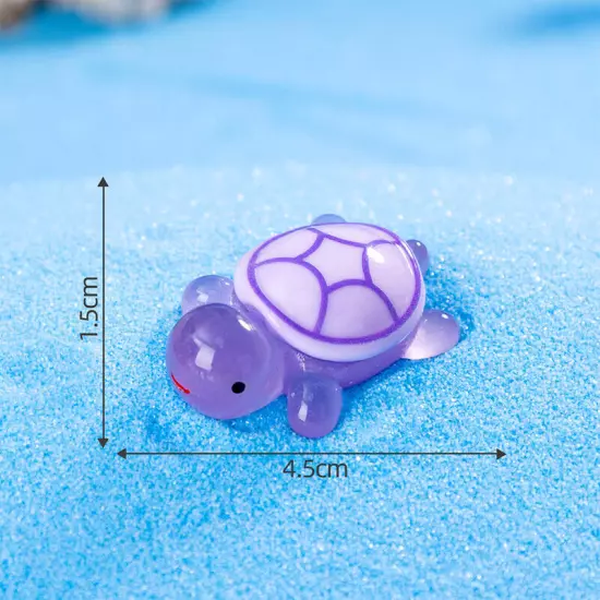 Cartoon Resin Luminous Turtle Ornament Cartoon Aquarium Fish Tank Miniature D Sn