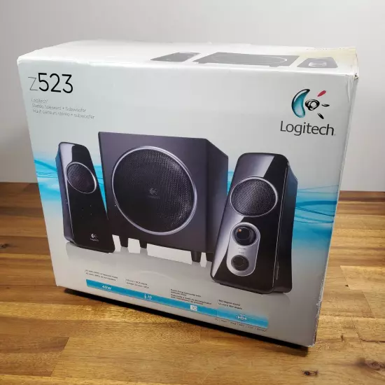 Logitech Z523 Stereo Speaker System with Subwoofer Black BRAND NEW OPEN BOX