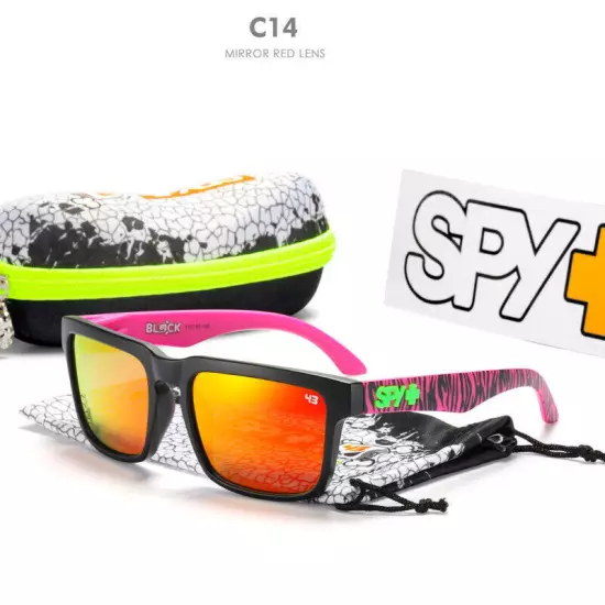 New Spy Polarized Sunglasses Men Classic Ken Block Unisex Square -- Original Box