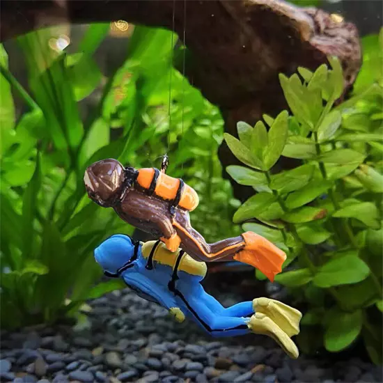 Aquarium Fish Tank Aquatic Landscape Diver Underwater Floating Ornament