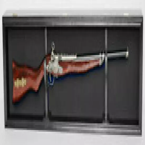 Gun Display Case Cabinet Wall Mount Rifle Shotgun Rack Lockable War Trophy