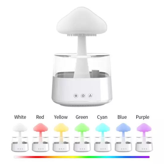 Humidification Colorful Lamp Relax Cloud Rain Diffuser Humidifier Raindrop