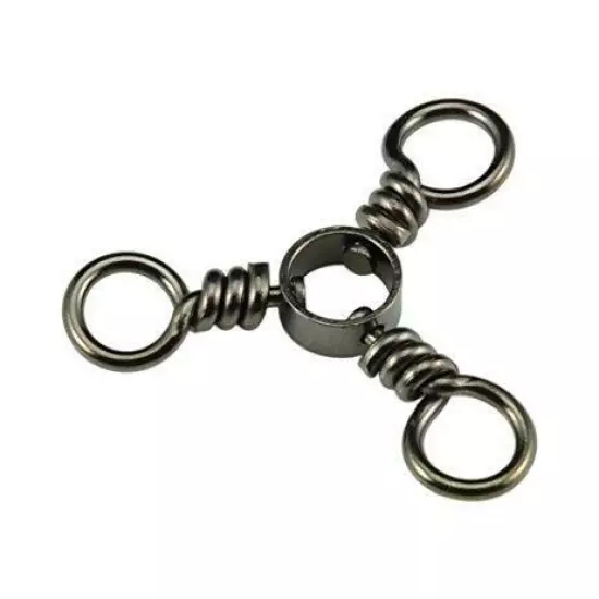 Three (3) Way Swivels - 25, 50, 100 Pack - Test: 46lb-165lb - Sizes: 2,4,1/0-4/0