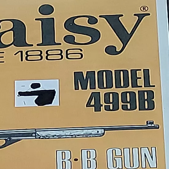 VTG DAISY MODEL 499B PUMP ACTION BB .177 AIR RIFLE GUN OWNER'S OPERATION MANUAL