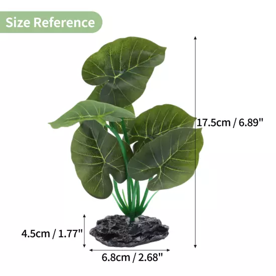 Aquarium Plastic Plants Reptile Plant Decoration for Aquarium 6.89" H Green