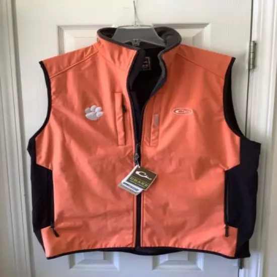 Drake Clemson windproof tech vest orange xlarge