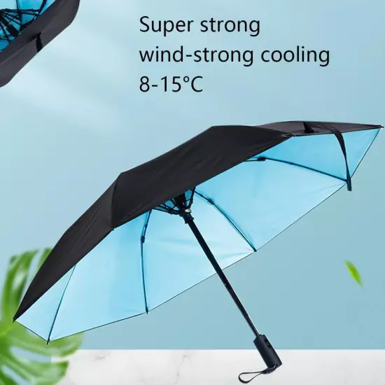 Rechargeable Folding Umbrella with Fan Summer Sunny Umbrella Nice