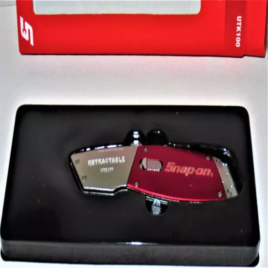 *NEW* Snap-on Tools RETRACTABLE UTILITY KNIFE UTK100 RAZOR KNIFE ~ ALUMINUM NEW!