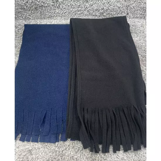 Scarfs Navy Blue & Black Bundle Set Warm Cozy Outdoors 2 Pack Unisex