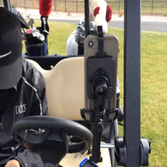 iPhone Golf Cart Mount. Works with iPhone 4 and 5 and most smart phones.