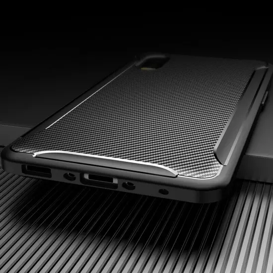 For Samsung Galaxy XCover Pro Slim Shockproof Soft Carbon Fiber Case Cover