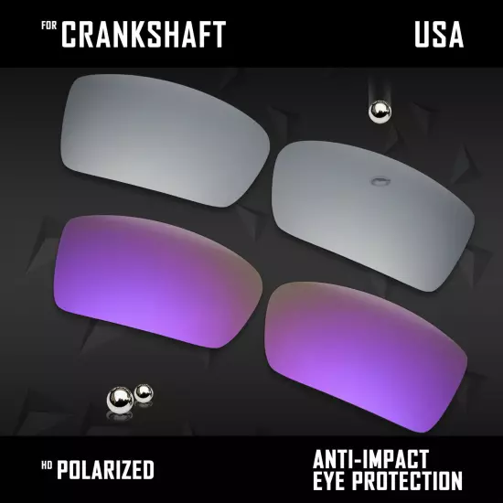 Anti Scratch Polarized Replacement Lenses for-Oakley Crankshaft OO9239 Options