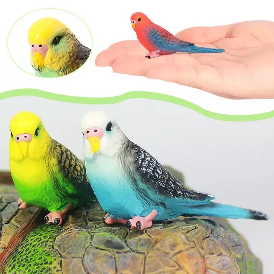 Parrot Animal Mod Budgie Parrot Bird Figurine Parakeet Birds Garden Orname D1P0