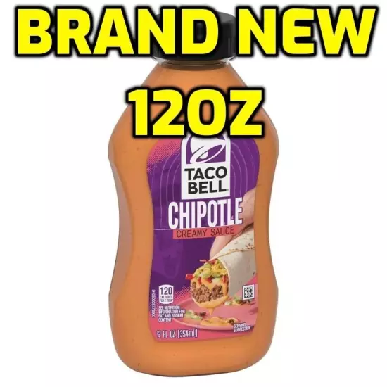 Official Taco Bell Creamy Chipotle Sauce Bottle (1 Bottle) Brand New