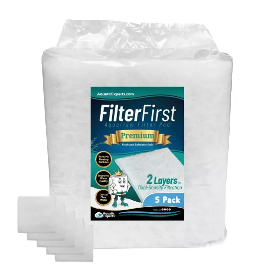 FilterFirst Premium True Dual Density Filter Roll For Aquarium - 3/4" - 1" Thick