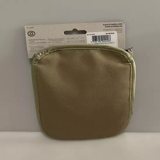 New Eagle Creek Tan Neck Wallet RFID Blocker - NWT