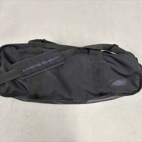 Vintage Air jordan duffle bag Black Purple Logo Shoulder Strap Basketball Sports