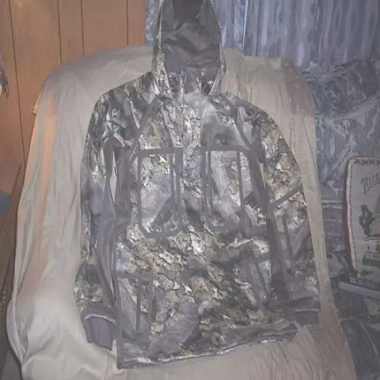 Columbia Camo Jacket Mossy Oak Terra Coat Windproof Med Trophy Rack Thermal $275