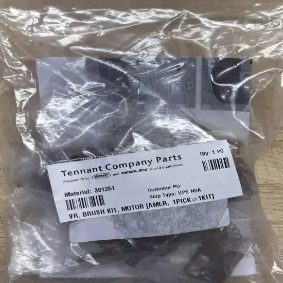 Tennant 391261. Carbon Brush Kit For T7 Or 7100 Drive Mtr. New, OEM,complete Kit