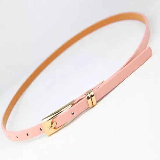 Fashion Women Lady Girl Skinny Waist Belt Thin Leather Narrow Waistband