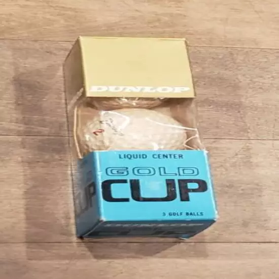 Dunlop Gold Cup | (x6) NOS Golf Balls in Sleeves "Kleenex Towels" Logo