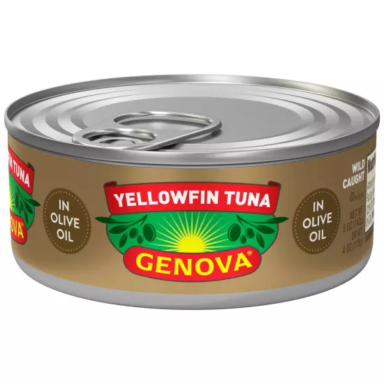 Premium Yellowfin Tuna in Olive Oil, Wild Caught, Solid Light, 5 Oz. Can (Pack o