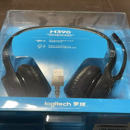 Logitech H390 Black Over the Ear USB Computer Headset