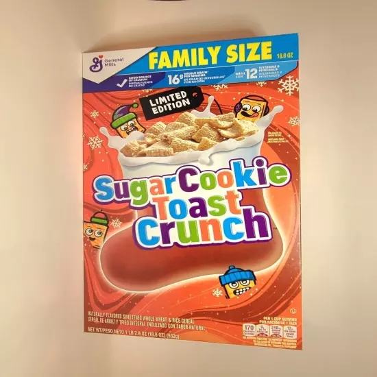 BRAND NEW Limited Edition General Mills Sugar Cookie Toast Crunch Cereal 18.8 oz