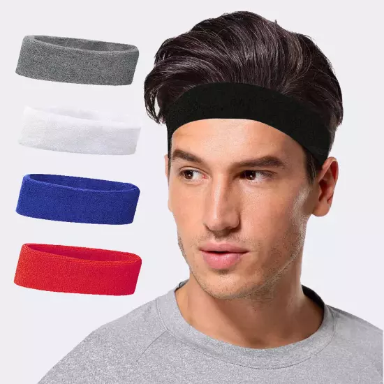 Sports Headband Yoga Gym Sweatband Women Men Hair Bands Head Prevent Sweat Band