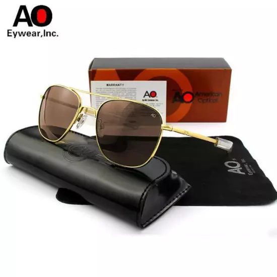 Pilot AO Sunglasses Men Top Quality Brand Designer AGX Tempered Glass Lens Sun