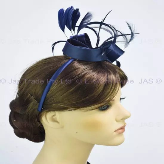 Spring Racing Race Party Melbourne Cup Feather Headband Hairband Clip Fascinator