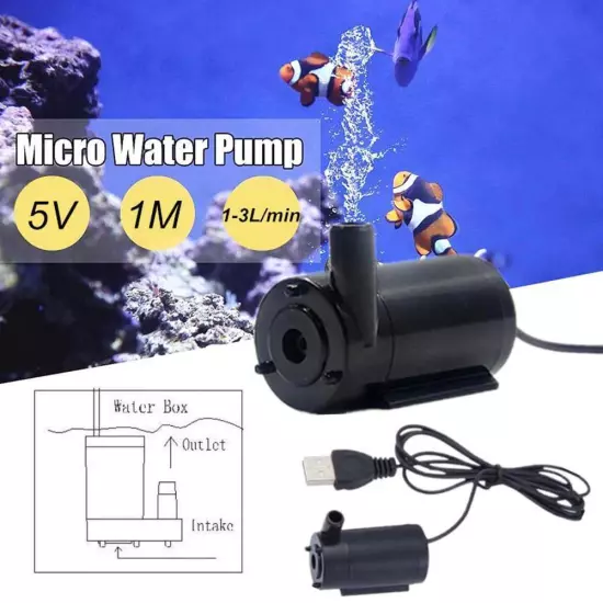 USB Mini Aquarium Fish Tank Oxygen Air Pump Portable Ultra-Silent