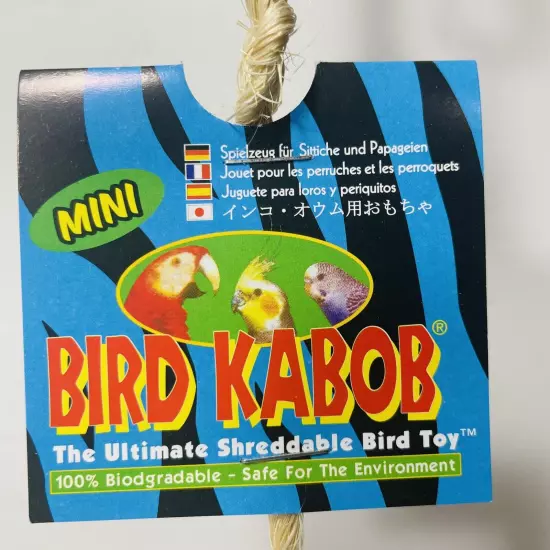 BIRD KABOB Ultimate Shreddable Bird Toy 100% Biodegradable Environment Safe SM