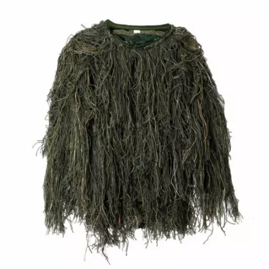 3D Ghillie Suit Set Training Leaf Jungle Desert Forest Wood Hunting Camouflage