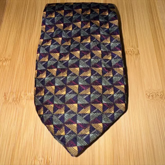 Robert Talbott Studio Carmel Valley Abstract Geometric Silk Tie - 60L 3.5W