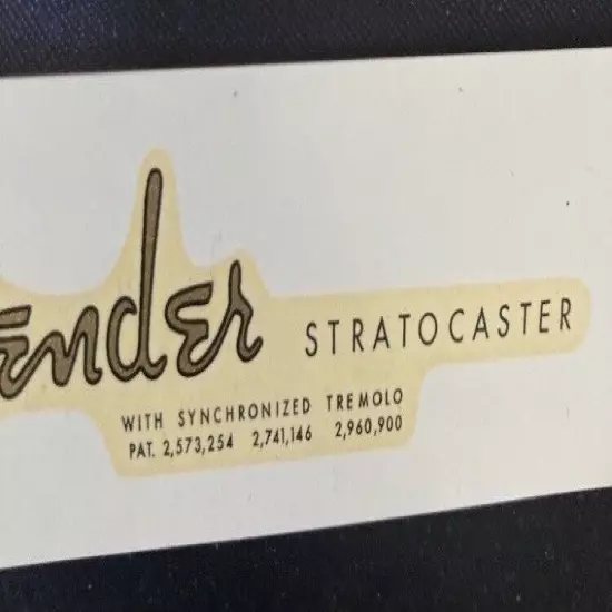 STRATOCASTER FENDER 1963 1962 1961 1964 Perfect logo WATERSLIDE RAISED Decal